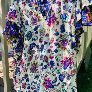 Democracy multi color print blouse